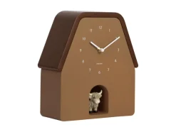 Karlsson Wandklok Highland Cow Cuckoo - mokka bruin