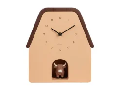 Karlsson Wandklok Highland Cow Cuckoo - latte bruin