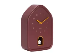 Karlsson Wandklok Modern Doggy burgundy rood