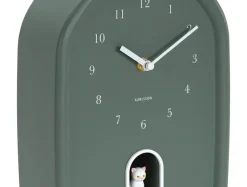 Karlsson Wandklok Modern Kitty jungle groen