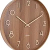 Karlsson Wandklok Pure Large donkerbruin Ø 60 cm