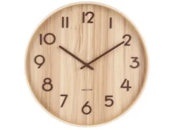 Karlsson Wandklok Pure Large bruin Ø 60 cm