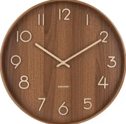Karlsson Wandklok Pure Medium Dark Wood Ø 40 cm