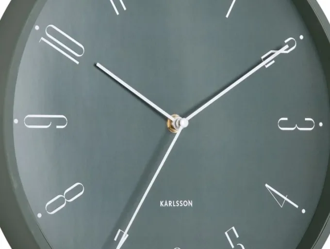 Karlsson Wandklok Regal Numbers jungle groen