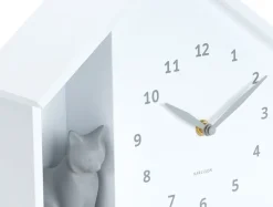 Karlsson Wandklok Sitting Cat wit