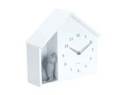 Karlsson Wandklok Sitting Cat wit