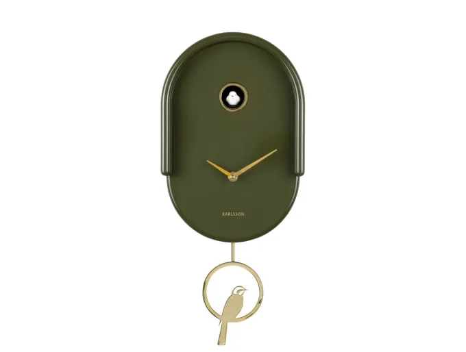 Karlsson Wandklok Tweet luxury groen