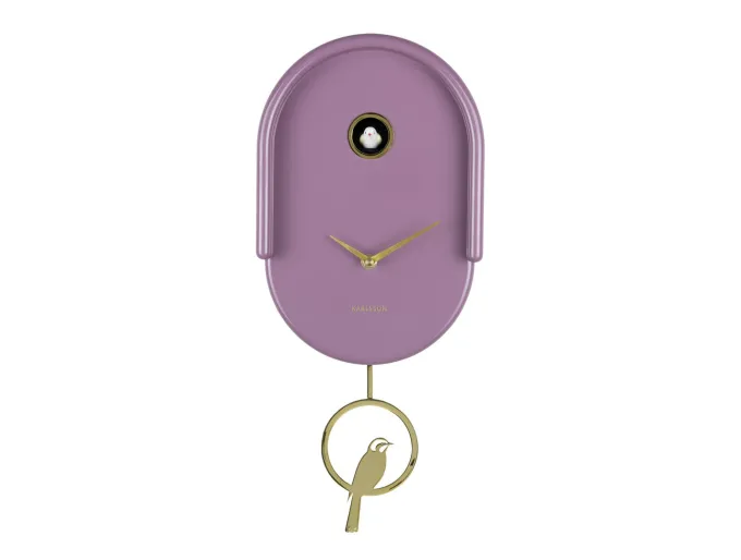 Karlsson Wandklok Tweet mauve