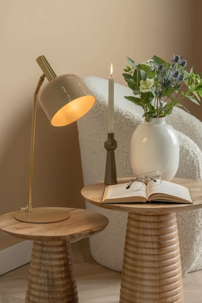 Leitmotiv Bijzettafel Force striped groot mango