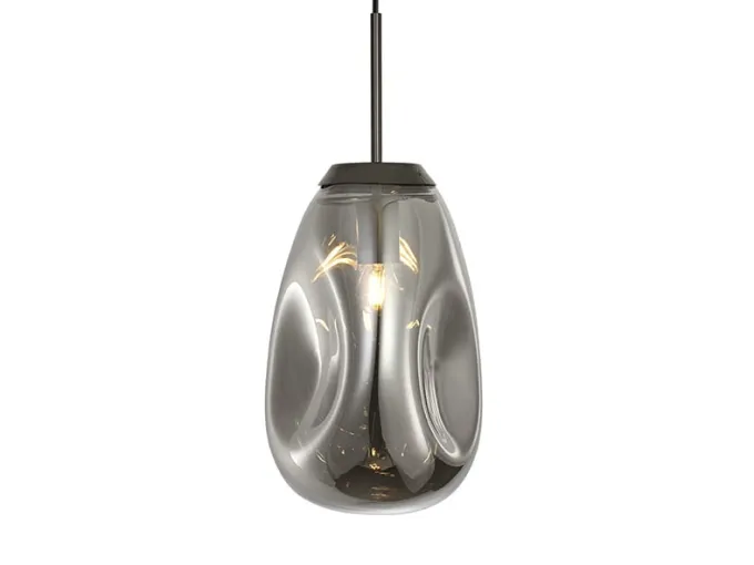 Leitmotiv Hanglamp Blown Glass Medium rookglas