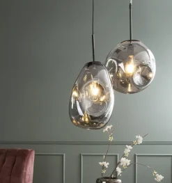 Leitmotiv Hanglamp Blown Glass Medium rookglas