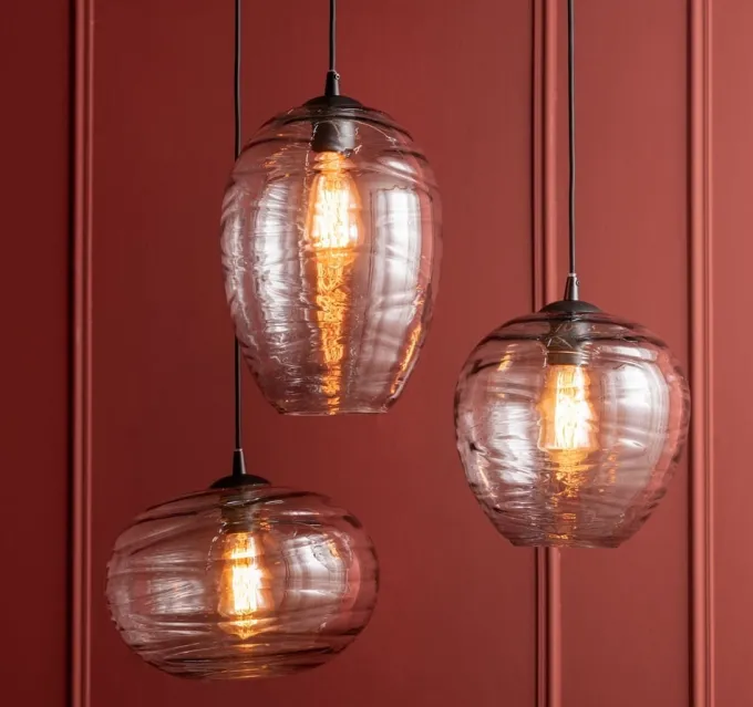 Leitmotiv Hanglamp Glamour Cone glas smoke