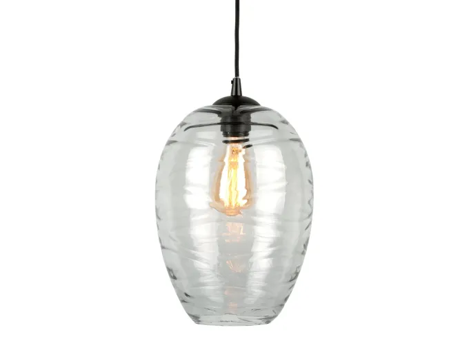 Leitmotiv Hanglamp Glamour Cone glas smoke