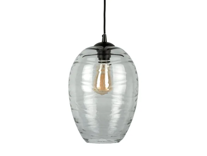 Leitmotiv Hanglamp Glamour Cone glas smoke