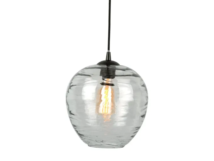 Leitmotiv Hanglamp Glamour Globe glas smoke