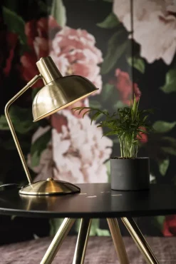 Leitmotiv Tafellamp Hood geborsteld goud
