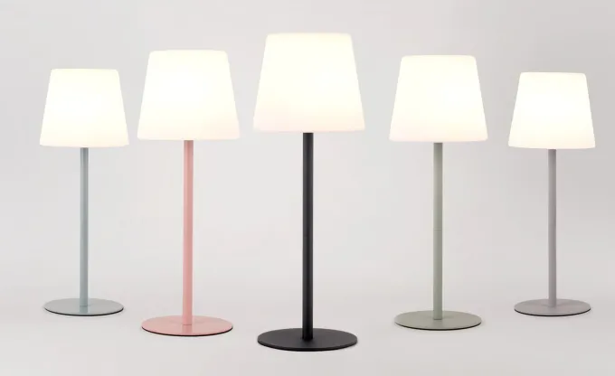 Leitmotiv Tafellamp voor binnen en buiten lichtblauw