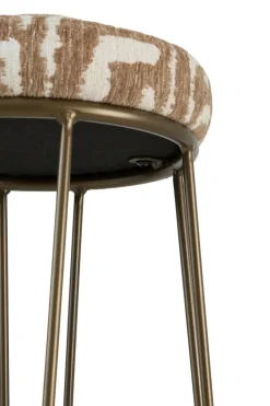 Light en Living Barkruk Ø41x73 cm ALICE groen-grijs+beige+bruin-brons