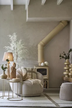 Light en Living Bijzettafel Set van 2 SADAR zand + lichtbruin gespikkeld