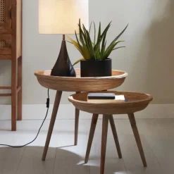 Light en Living Bijzettafel Set van 2 COLON naturel - Light en Living