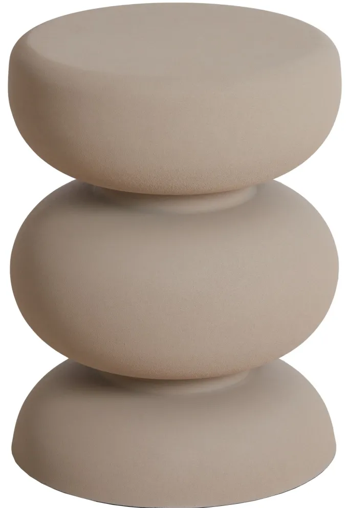 Light en Living Bijzettafel Ø35x46 cm KOBODO mat crème