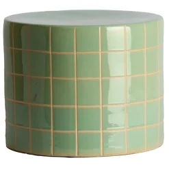 Light en Living Bijzettafel Ø42x34 cm MAUCHO keramiek licht groen+crème