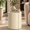 Light en Living Bijzettafel Ø33x44 cm CHULILLA keramiek mat crème