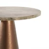 Light en Living Bijzettafel 36x36x51 cm YNEZ travertin bruin+koper