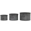 Light en Living Bloempot S/3 Ø21x13+Ø26x17+Ø31x20 cm INDICA zink grijs