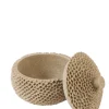 Light en Living Deco box Ø19,5x16,5 cm COLDROS zand
