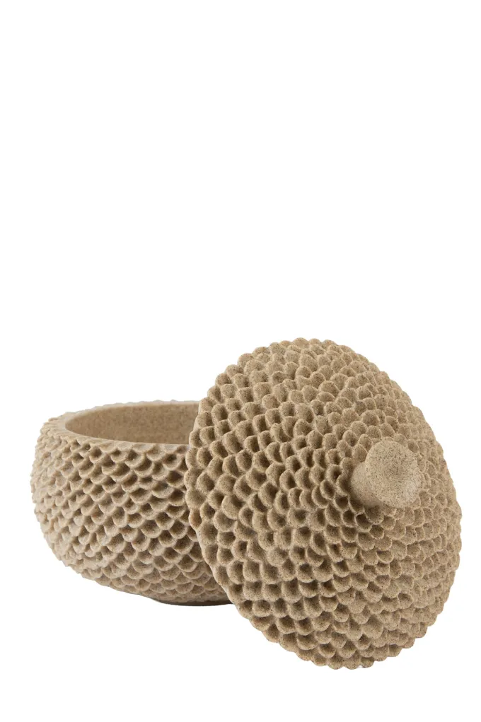 Light en Living Deco box Ø19,5x16,5 cm COLDROS zand