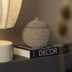 Light en Living Deco box Ø16,5x16,5 cm COLDROS zand