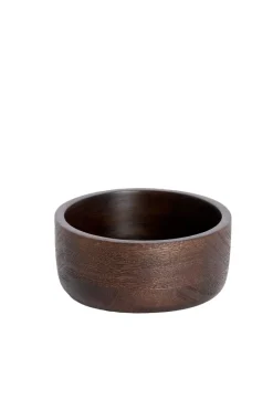 Light en Living Deco box Ø14x7 cm METETI hout mat donker bruin