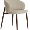 Light en Living Eetkamerstoel 57x56x74 cm ALUKO crème+bruin