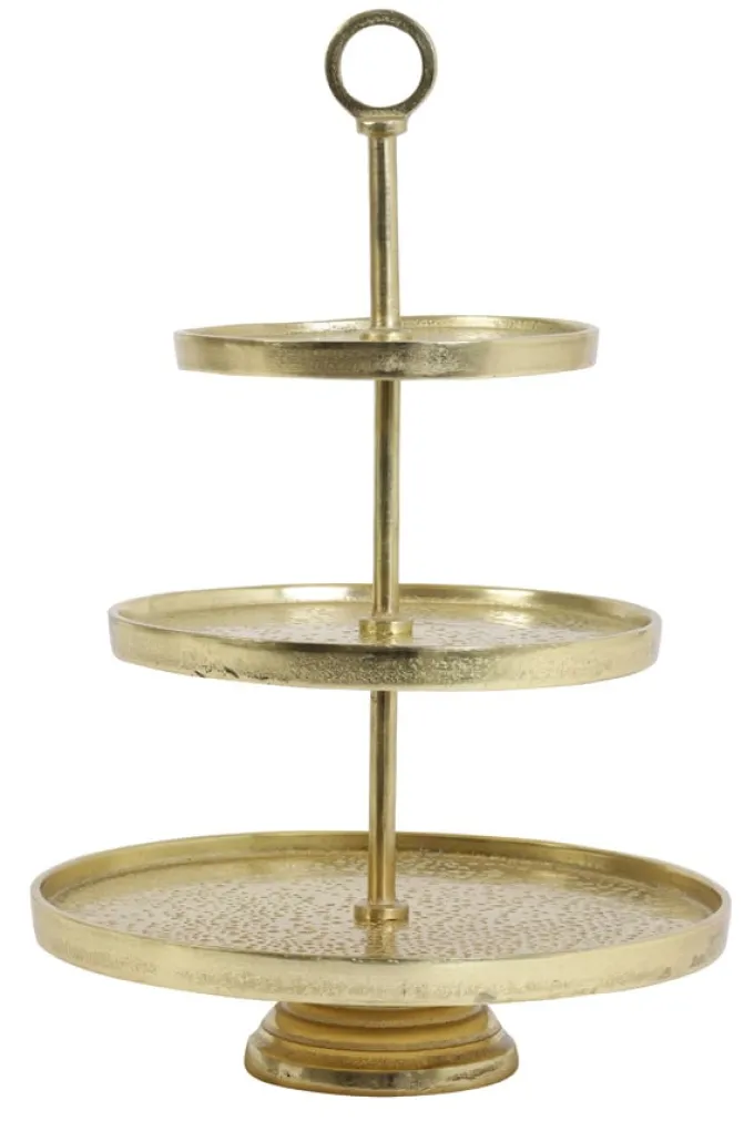 Light en Living Etagere 3 laags LUTEK Goud - Light & Living