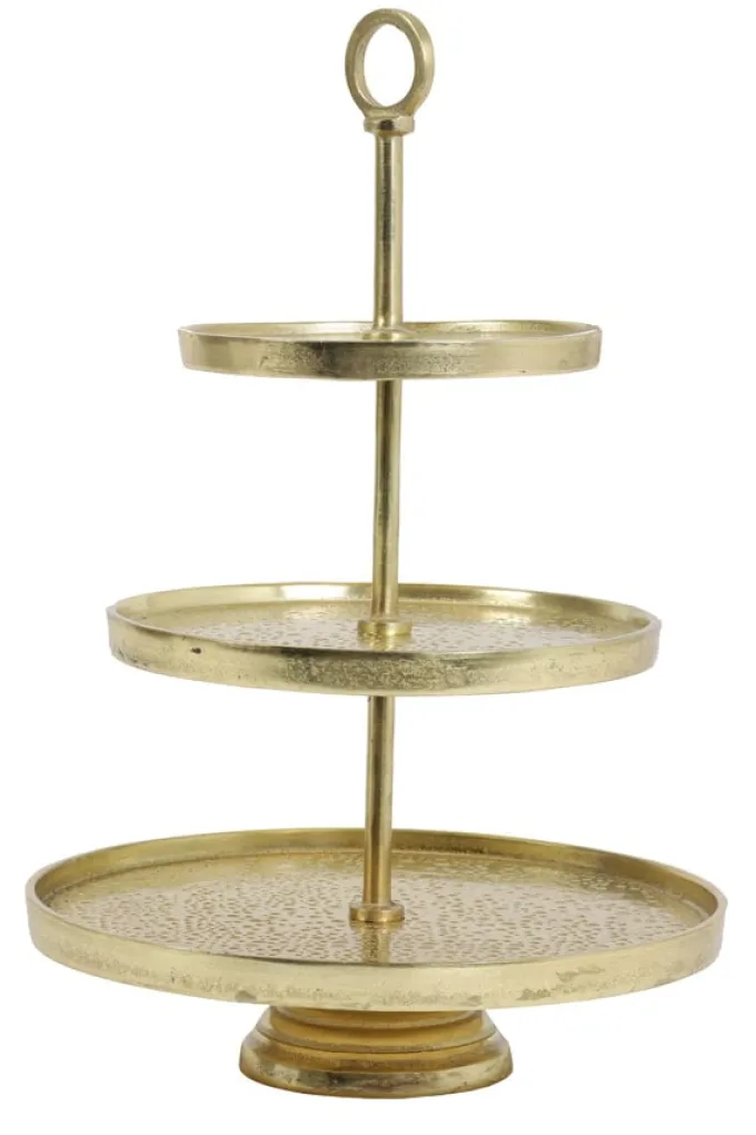 Light en Living Etagere 3 laags LUTEK Goud - Light & Living