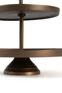 Light en Living Etagère 3 laags Ø32x48 cm LUTEK mat bruin-brons