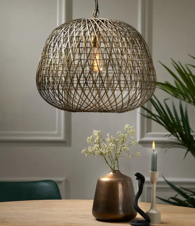 Light en Living Hanglamp Alwina | Antiek Brons 50 x 50 x 44 cm