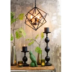 Light en Living Hanglamp DRIZELLA - Ø46x56cm - Zwart