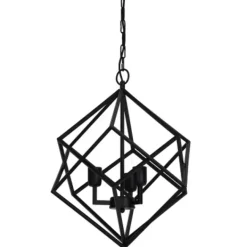 Light en Living Hanglamp DRIZELLA - Ø46x56cm - Zwart