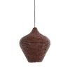 Light en Living Hanglamp Kalenga met bruine kralen Ø 36 cm
