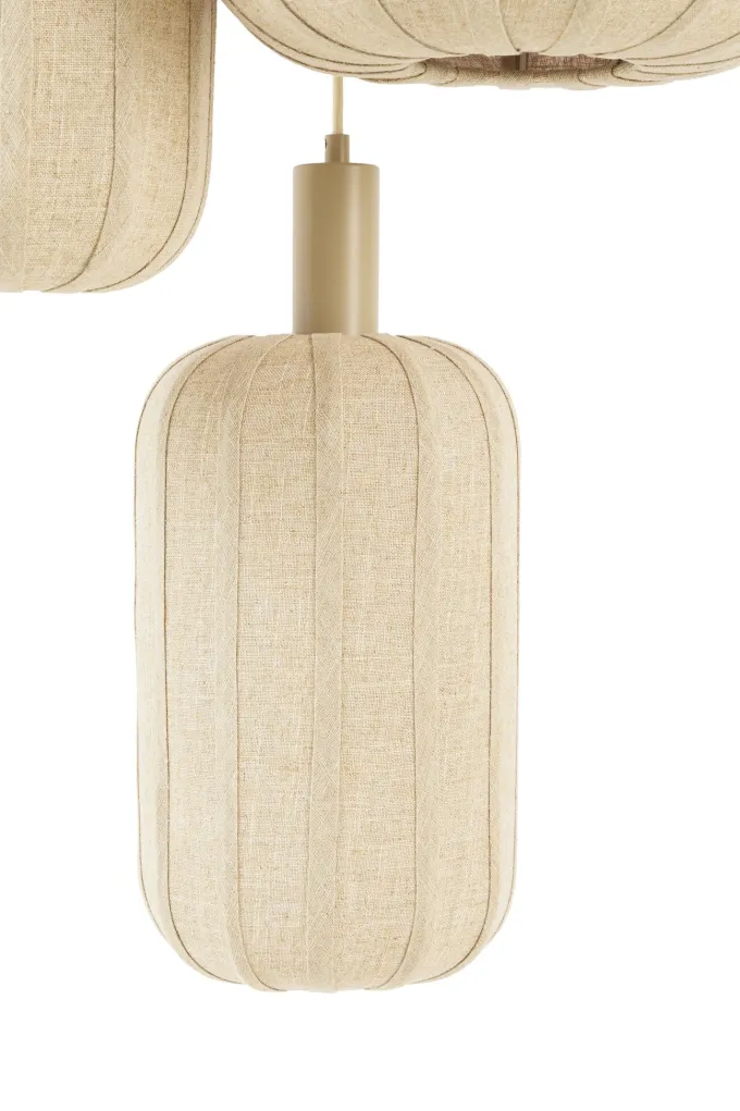 Light en Living Hanglamp 7L Ø53x104 cm TUFIA linnen naturel