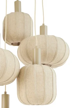 Light en Living Hanglamp 7L Ø53x104 cm TUFIA linnen naturel