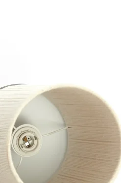 Light en Living Hanglamp 3L Ø35x32 cm DANIALO houtprint donkerbruin met touw creme