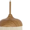 Light en Living Hanglamp 3L Ø35x32 cm DANIALO hout print naturel+touw crème