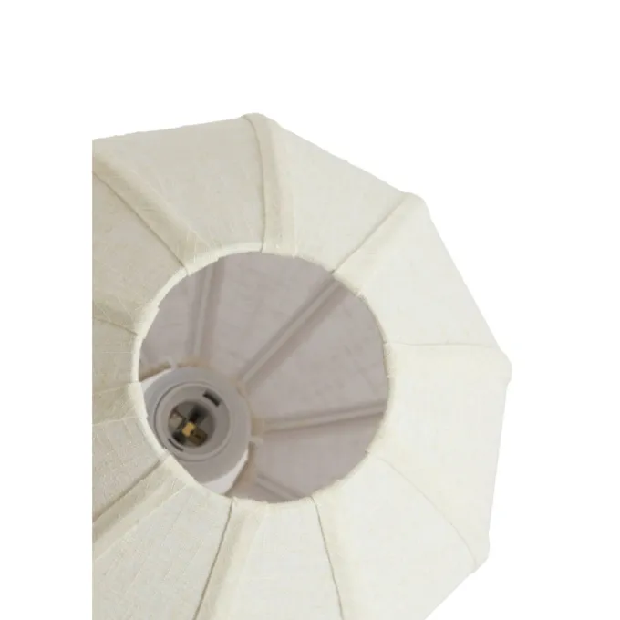 Light en Living Hanglamp 5L Ø76x140 cm HUXI naturel houtprint + linnen crème