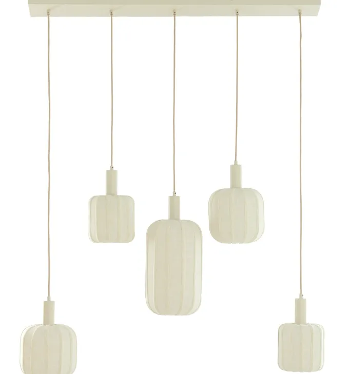 Light en Living Hanglamp 5L 105x19,5x123 cm TUFIA linnen cream
