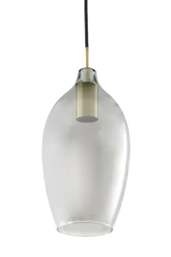 Light en Living Hanglamp 3L 100x16,5x32 cm LUKARO antiek brons+glas smoke