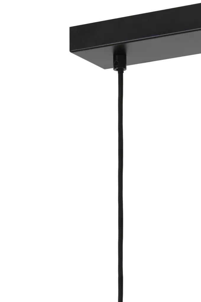 Light en Living Hanglamp 3L 100x22x32 cm LEKAR antiek brons met smoke glas