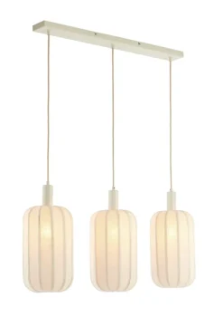 Light en Living Hanglamp 3L 80x21x34 cm TUFIA linnen cream